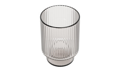 modern gray glass vase isolated on white background.  Glass flower pot. 