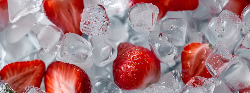 strawberry and ice hero image