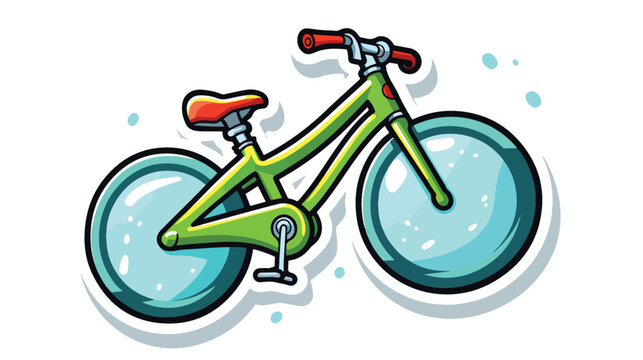 Vector image icon glue and bicycle patches with whi