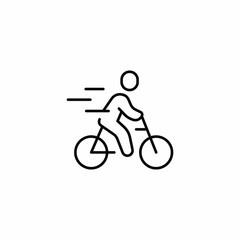 fast express bicycle courier delivery icon