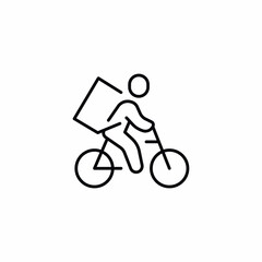 bicycle bike courier delivery icon