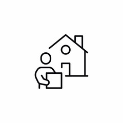 delivery home door contactless icon