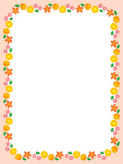Flower border background illustration