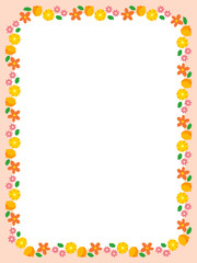 Flower border background illustration