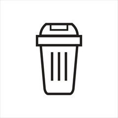 trash can vetor icon line new