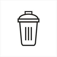 trash can vetor icon line new