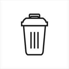 trash can vetor icon line new