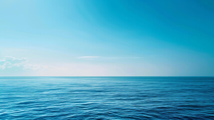 Obraz premium An image featuring a soothing blue background color, reminiscent of a clear sky on a calm summer day, perfect for enhancing the desktop experience