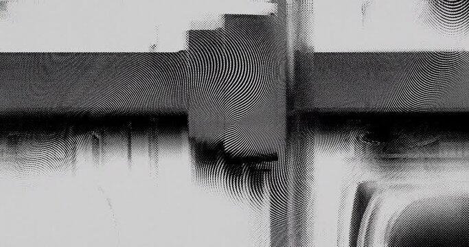 4k animated background, infinite loop - Black and white Halftone grunge texture wallpaper.
