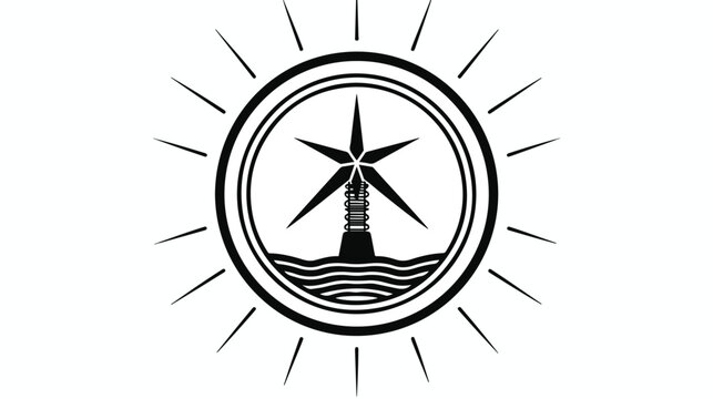 Vector image of energy icon in black lines with bor