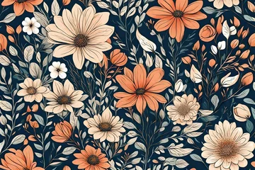 Tapeten seamless pattern with flowers © Imran