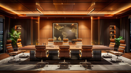 Modern Meeting Room with Contemporary Design and State-of-the-Art Presentation Equipment