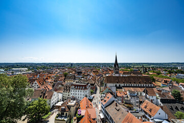 Panoramablick vom Münster Unserer Lieben Frau auf die Altstadt an einem Sommertag.  Konstanz,...