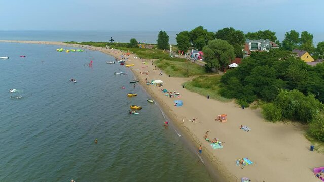Beautiful Landscape Beach Rewa Plaza Krajobraz Aerial View Poland