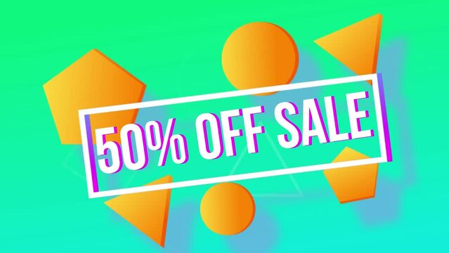 50% OFF SALE  MOTION GRAPHICS TYPOGRAPHY ANIMATED TEXT 4K ADVERTISING FOR STORES AND BUSINESS PURPOSE .