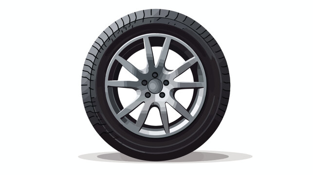Vector image road car tire icon on white background