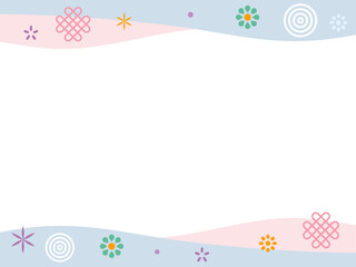 Korean traditional pattern border background illustration