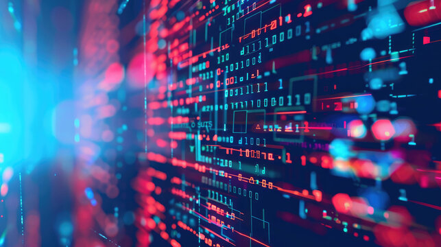 Program listing Abstract background and coding technology background
