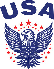Obraz premium USA Eagle Graphic