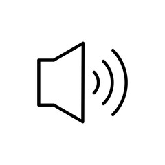 Speaker icon vector isolated on white background. Volume icon. Loudspeaker icon vector. Audio. Sound