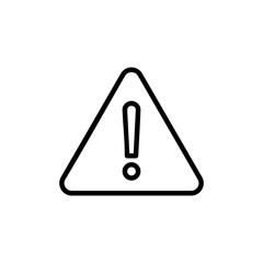 Exclamation danger sign vector isolated on white background. attention sign icon. Hazard warning attention sign. icon alert. Risk