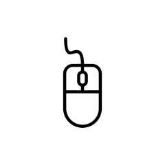 Computer Mouse Icon vector isolated on white background. Computer mouse vector icon