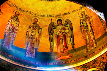 Angel Saints Dome Crusader Church of Holy Sepulchre Jerusalem Israel - 784843587