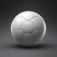 White soccer ball on dark gray background