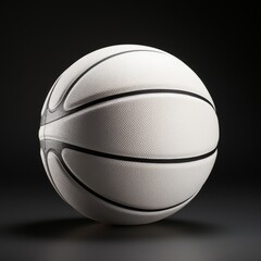 White basketball ball on dark gray background