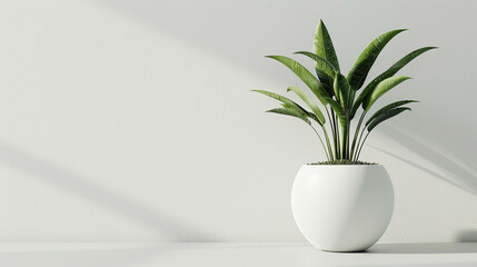 home indoor plant with a modern plant pod with white background for die cut