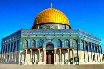 Dome of the Rock Islamic Mosque Temple Mount Jerusalem Israel - 784844948