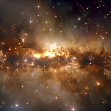 An abstract painting of a nebula.