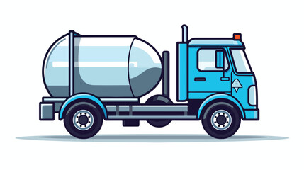 Vehicle van masonry icon outline vector. Cement mix