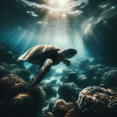 Obraz premium sea ​​turtle 6