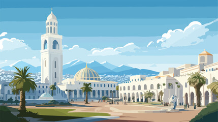 View of the Place des Martyrs Djamaa El Djedid Mosq
