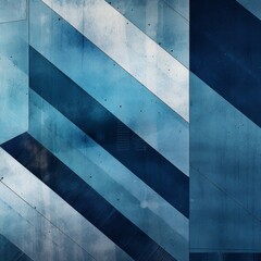 grungy background with blue and grey patterned lines, punctured canvases, dark indigo and sky-blue