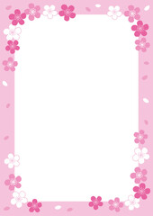 Cherry blossom border background illustration