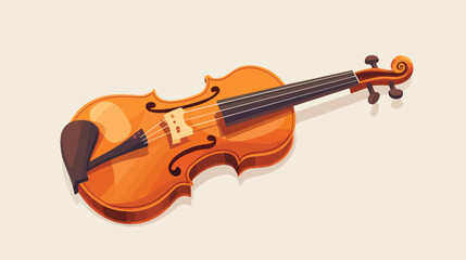 Fototapeta na wymiar Violin .. 2d flat cartoon vactor illustration isolated