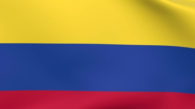 Waving flag of Colombia Animation 3D render Method