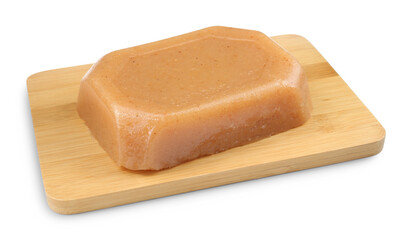 Delicious sweet quince paste isolated on white