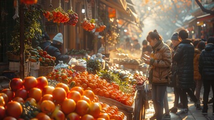 Urban Vegetable Market - obrazy, fototapety, plakaty