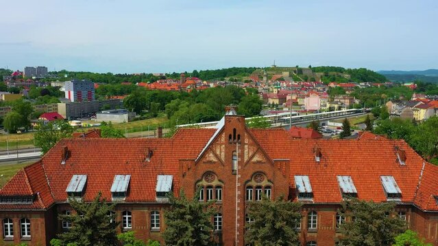 Railway Station Klodzko Stacja Kolejowa Aerial View Poland
