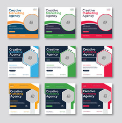 	
digital marketing social media and Instagram post template