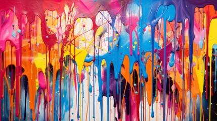 abstract paint painting colorful wallpaper, in the style of abstract expressionist drips, punctured canvases, splatter paintings