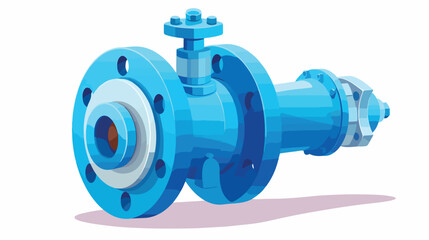 Water valve for swim pool. 2d flat cartoon vactor illustration