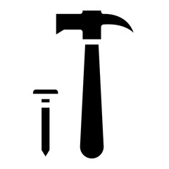 hammer with nails icon