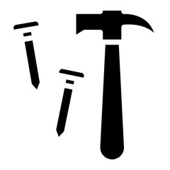 hammer with nails icon