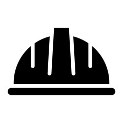 Helmet icon. Builder safety helmet vector icon
