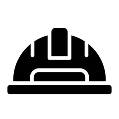 Helmet icon. Builder safety helmet vector icon
