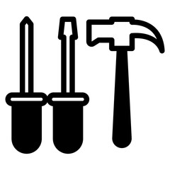 hammer and screwdriver